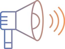 Loud Speaker Line Gradient Icon vector