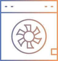 Cooler Line Gradient Icon vector
