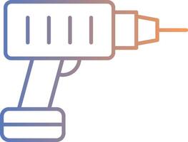 Hammer Drill Line Gradient Icon vector