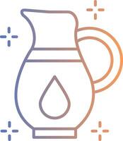 Jug Line Gradient Icon vector