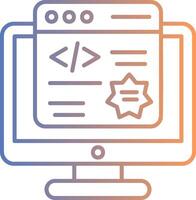 Pop Up Line Gradient Icon vector