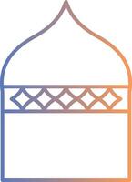 Islamic Architecture Line Gradient Icon vector