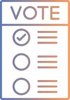 Number of vote Line Gradient Icon vector