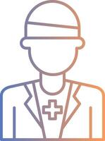 Patient Line Gradient Icon vector