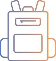 Backpack Line Gradient Icon vector