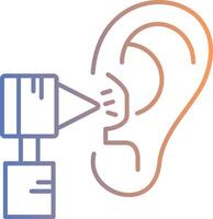 Otology Line Gradient Icon vector