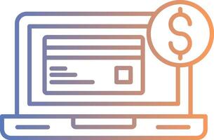 Payment Method Line Gradient Icon vector