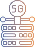 Server Line Gradient Icon vector