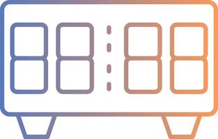 Digital Clock Line Gradient Icon vector