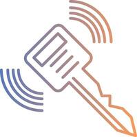 Smart Key Line Gradient Icon vector