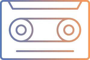 Cassette Line Gradient Icon vector