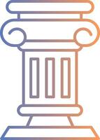 Pillar Line Gradient Icon vector