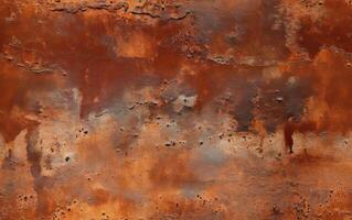 AI generated Rusty Iron Texture Background photo