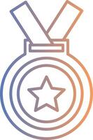 Medal Line Gradient Icon vector