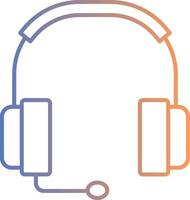 Headphones Line Gradient Icon vector