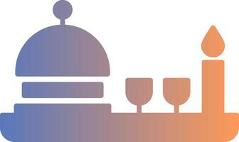 Dinner Gradient Icon vector