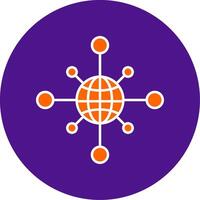Networking Line Filled Circle Icon vector