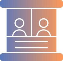 Ticket Box Gradient Icon vector