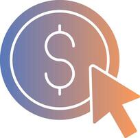Pay Per Click Gradient Icon vector