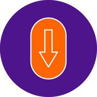 Scroll Down Line Filled Circle Icon vector