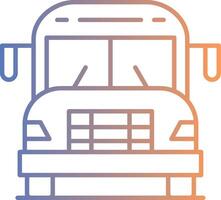 School Bus Line Gradient Icon vector