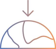 Gravity Line Gradient Icon vector