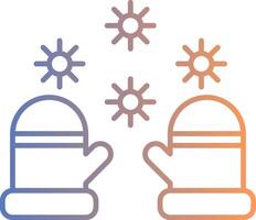 Winter gloves Line Gradient Icon vector