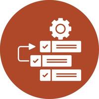 Backlog Glyph Circle Icon vector