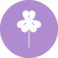 Clover Glyph Circle Icon vector