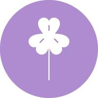 Clover Glyph Circle Icon vector