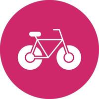 Bicycle Glyph Circle Icon vector