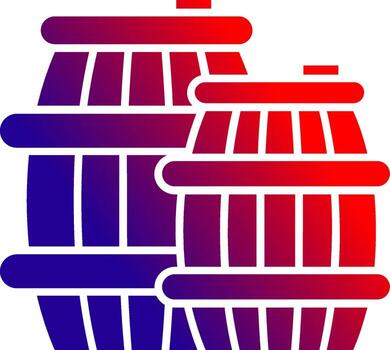 Barrel Solid Gradient Icon vector
