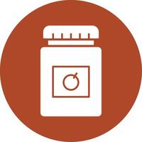 Jam Jar Glyph Circle Icon vector