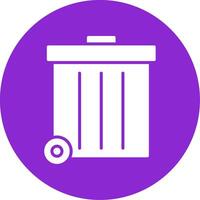 Refuse Glyph Circle Icon vector