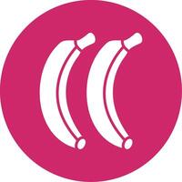 Bananas Glyph Circle Icon vector