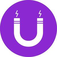 Attract Glyph Circle Icon vector