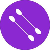 Cotton Swabs Glyph Circle Icon vector