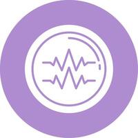 Sound Beats Glyph Circle Icon vector