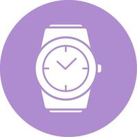 elegante reloj glifo circulo icono vector