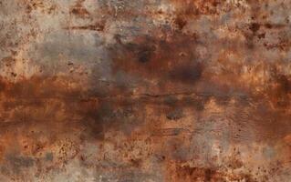 AI generated Weathered Rusty Metal Texture Background photo