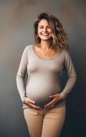 AI generated Attractive and Content MothertoBe photo