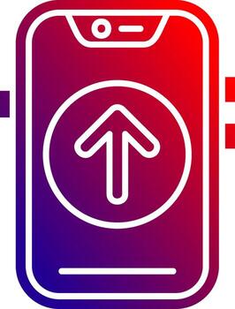 Up Solid Gradient Icon vector