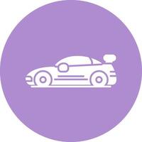 Sports Car Glyph Circle Icon vector