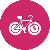 Bicycle Glyph Circle Icon vector