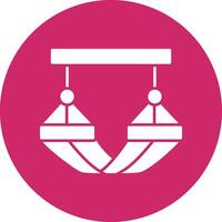 Hammock Glyph Circle Icon vector