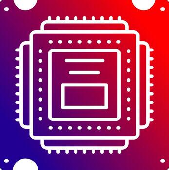 Processor Solid Gradient Icon vector