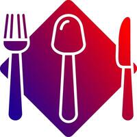 Cutlery Solid Gradient Icon vector