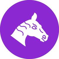 Horse Glyph Circle Icon vector