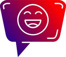 Happy Solid Gradient Icon vector