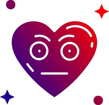 Embarrassed Solid Gradient Icon vector